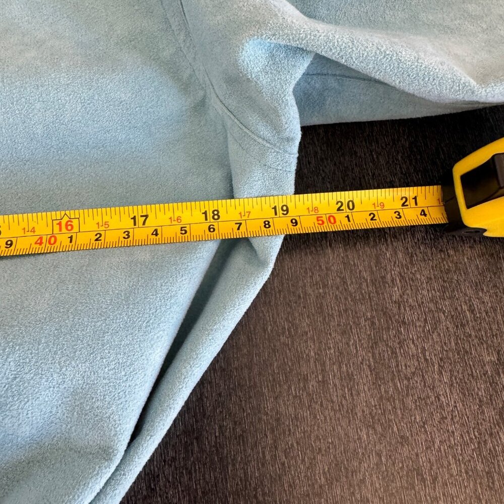 Vintage Shannon Rodgers For Jerry Silverman Teal Suede Dress Belt/Flower USA Mad - Picture 9 of 9